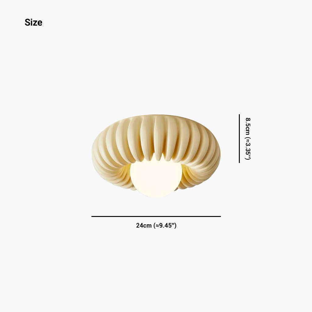 Flush Mount Ceiling Light Pumpkin Round Size