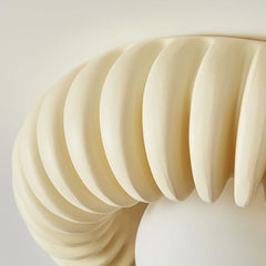 Flush Mount Ceiling Light Pumpkin Round White Bulb