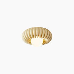 Flush Mount Ceiling Light Pumpkin Round White