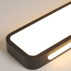 Flush Mount Ceiling Light Rectangle Black