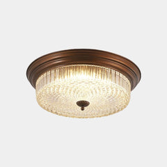 Flush Mount Ceiling Light Vintage Round Glass
