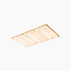 Flush Mount Ceiling Light Wooden Rectangle