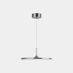 Platillo volador, lámpara colgante italiana redonda LED, cromo/negro