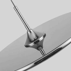 Platillo volador, lámpara colgante italiana redonda LED, cromo/negro