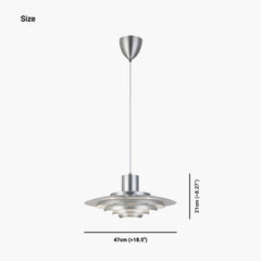 Flying Saucer Pendant Light Size