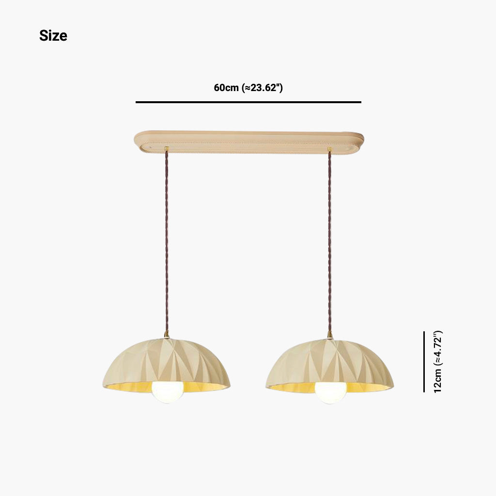 French Resin Dome Pendant Light Double Size