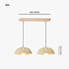 French Resin Dome Pendant Light Double Size