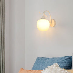 Glass Flower Wall Sconce Light Bedroom