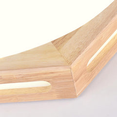 Geometric Hexagon Wood Flush Mount Ceiling Light Wood