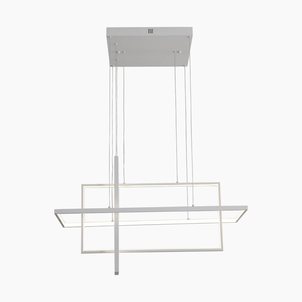 Geometric LED Linear Rectangle Chandelier Main