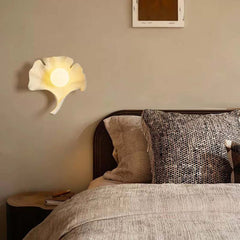 Ginkgo Leaf wandlamp hars met wereldbol, 4 kleuren
