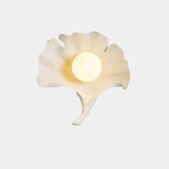 Ginkgo Leaf wandlamp hars met wereldbol, 4 kleuren