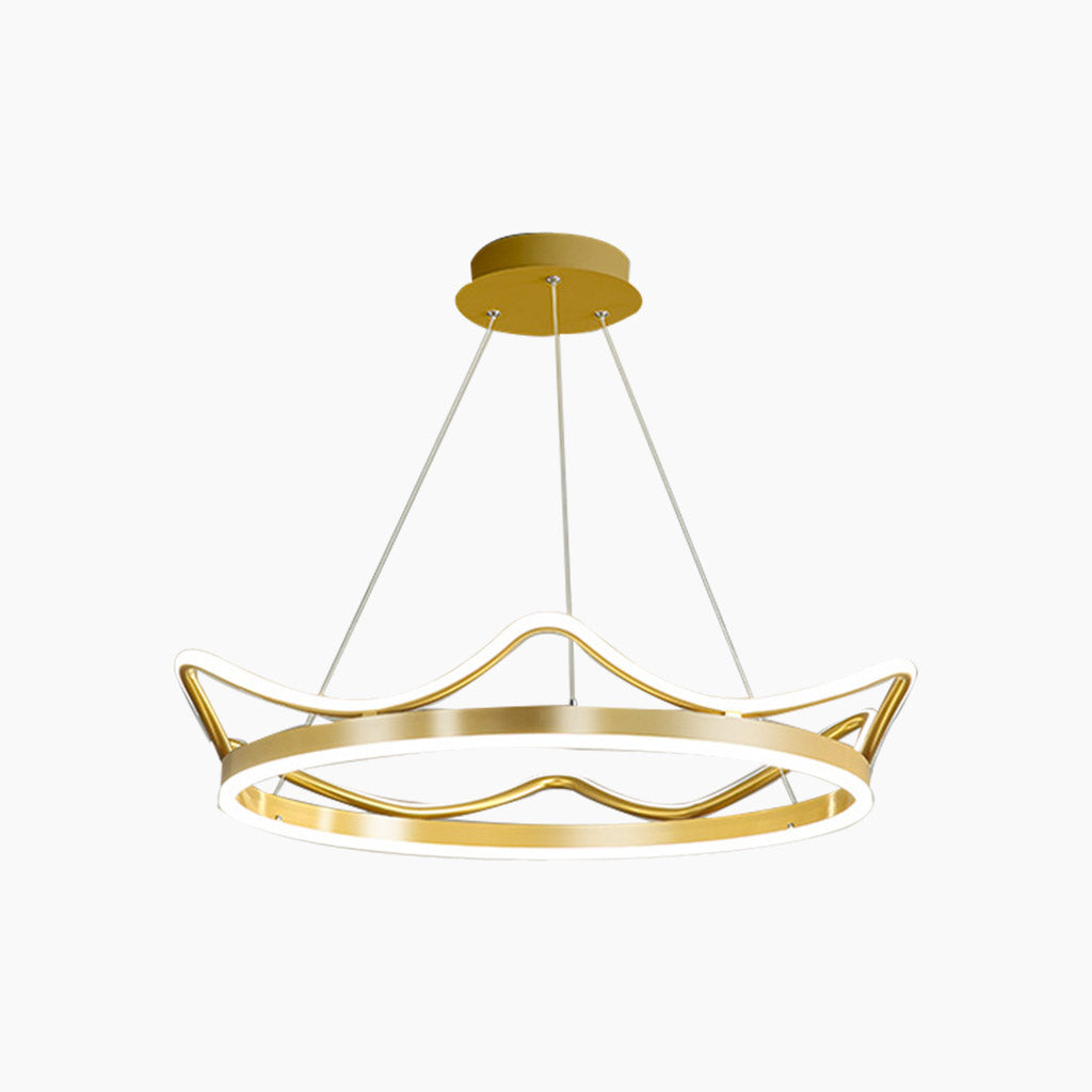 Girls Room Chandelier Romantic Crown Gold