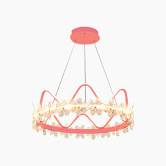 Girls Room Chandelier Romantic Crown LED
