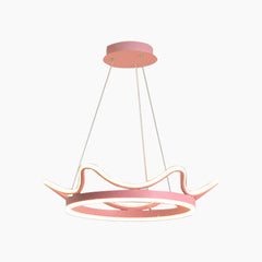 Girls Room Chandelier Romantic Crown Pink
