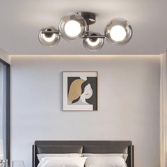 Üveggolyós mennyezeti LED félig süllyesztve, füstszürke