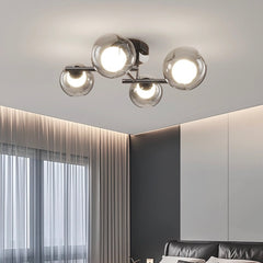 Üveggolyós mennyezeti LED félig süllyesztve, füstszürke