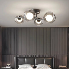 Üveggolyós mennyezeti LED félig süllyesztve, füstszürke