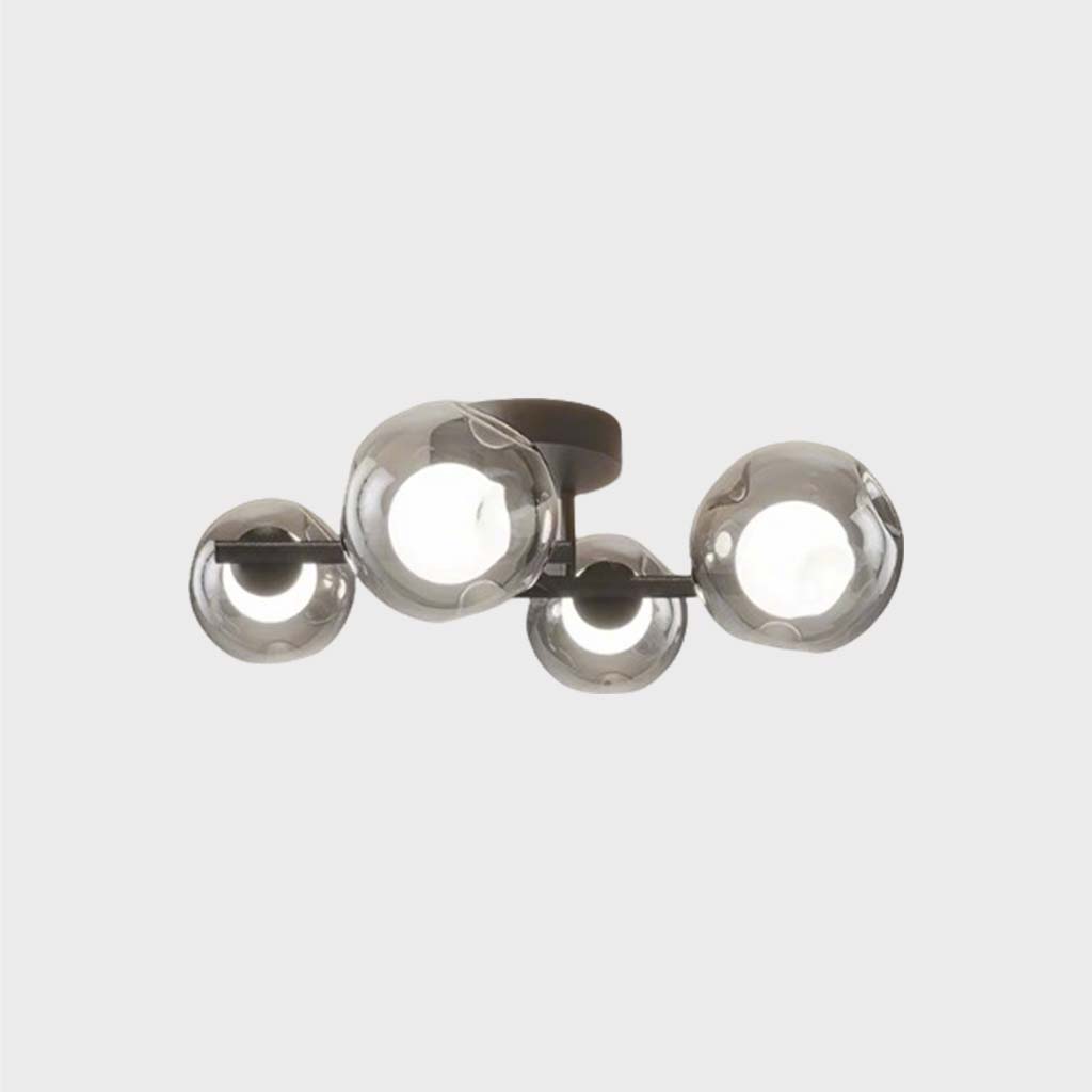 Üveggolyós mennyezeti LED félig süllyesztve, füstszürke