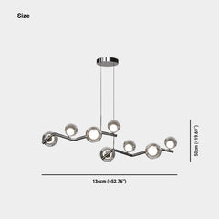 Glass Bubble Pendant Light LED, Black+Smoke Grey