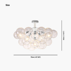 Glass Bubbles Flush Mount Ceiling Light Size 20