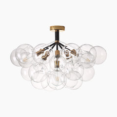Glass Bubbles Flush Mount Ceiling Light Black Gold 20 Off