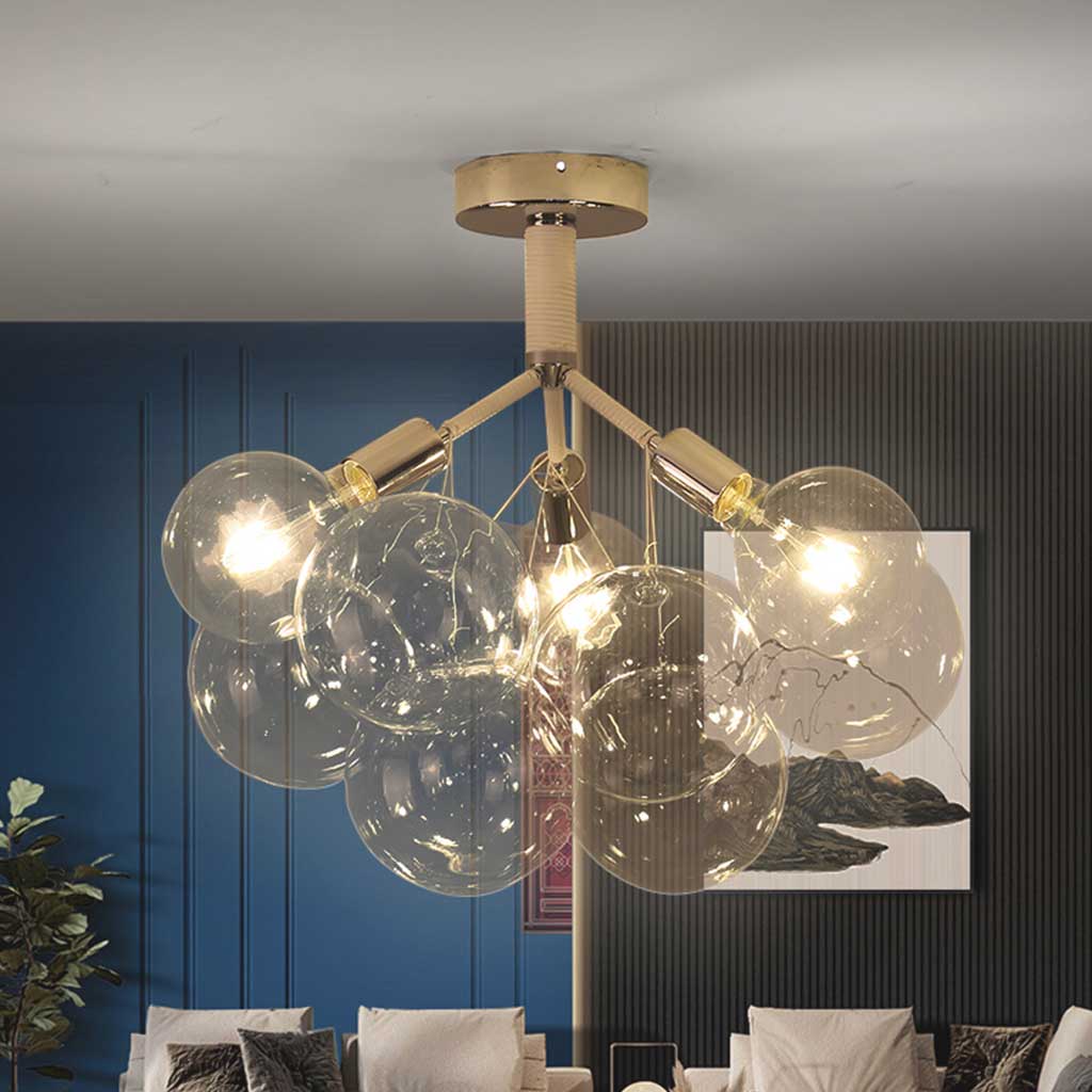 Glass Bubbles Flush Mount Ceiling Light Living Room 9