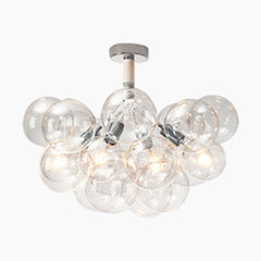 Glass Bubbles Flush Mount Ceiling Light White Chrome 12