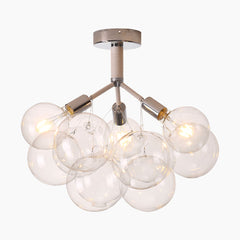 Glass Bubbles Flush Mount Ceiling Light White Chrome 9