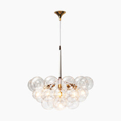 Glass Bubbles Pendant Chandelier White Gold 20