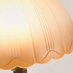 Glass Dome Table Lamp Retro Mushroom Shade