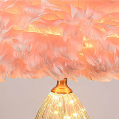 Glass Teardrop Feather Shade Floor Lamp Shade