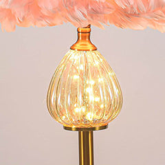 Glass Teardrop Feather Shade Floor Lamp  Stars