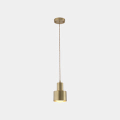 Hanging Light Minimalist Copper Cylinder Single