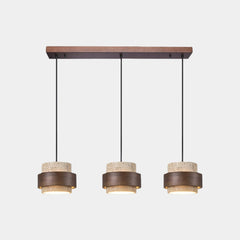Hanging Pendant Light Cylinder Stone Travertine