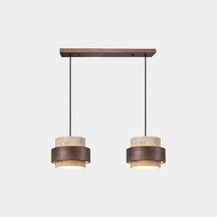 Hanging Pendant Light Cylinder Stone Travertine