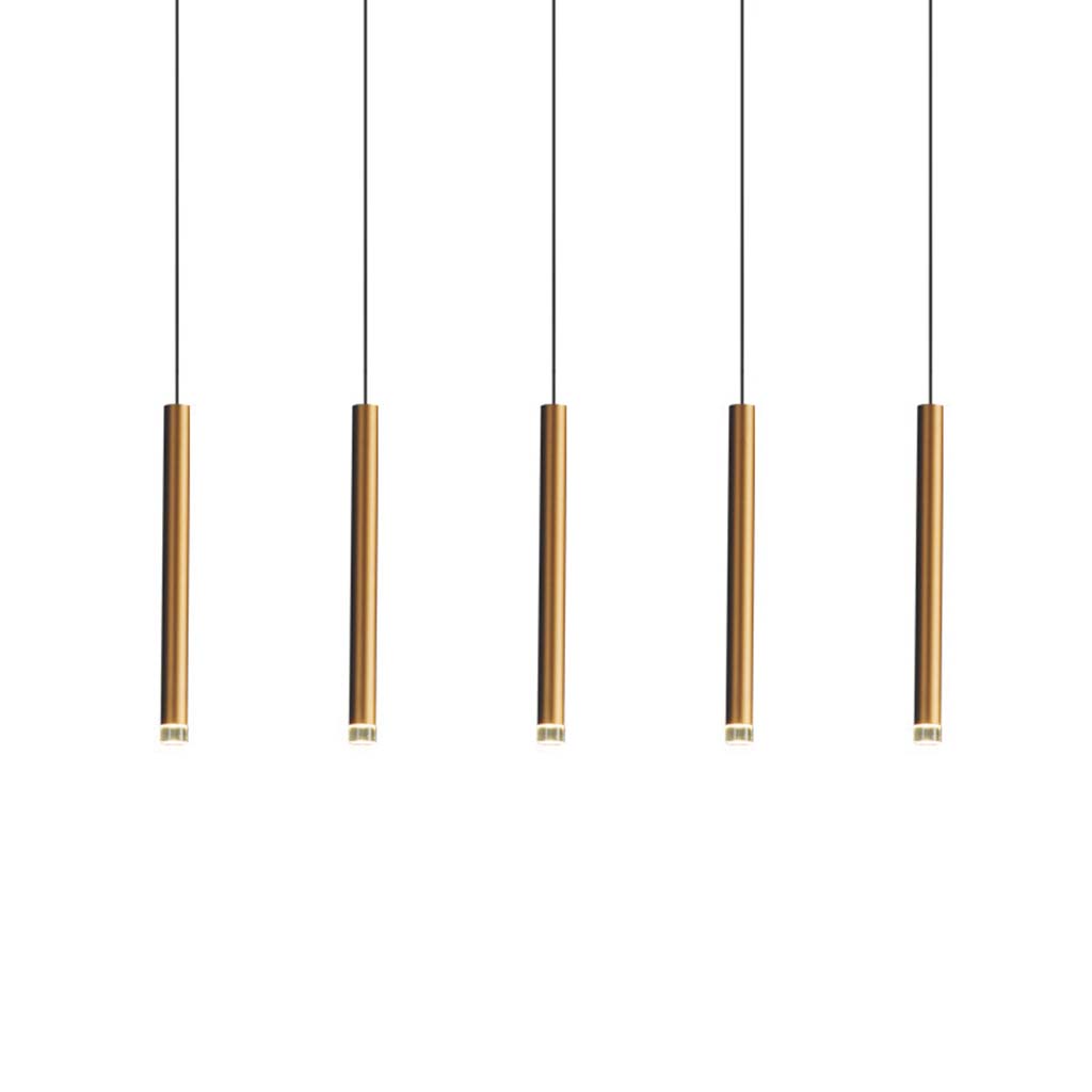 Hanging Pendant Light Minimalist Slim Tube LED 5 Heads