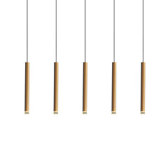 Hanging Pendant Light Minimalist Slim Tube LED 5 Heads