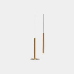 Hanging Pendant Light Minimalist Slim Tube LED Gold
