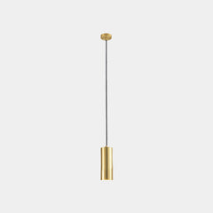 Hanging Pendant Light Small Slim Brass Tube