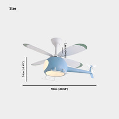 Ventilatore da Soffitto Elicottero per Cameretta, 4 Pale