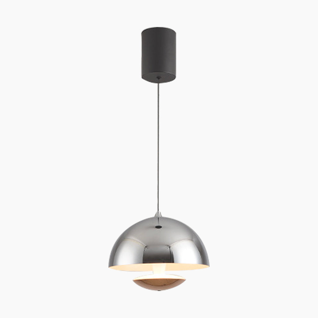 Induction Dome Pendant Light Chrome