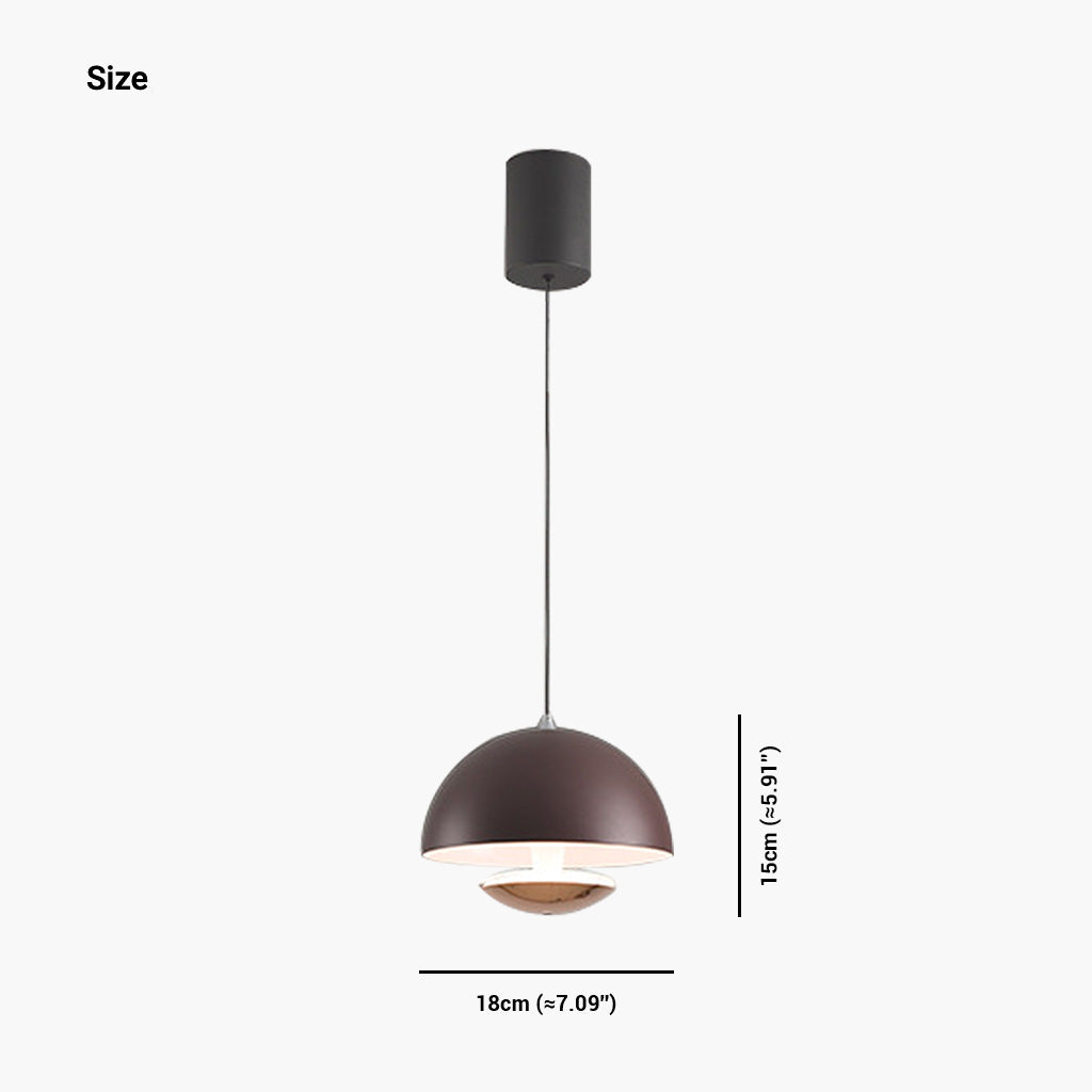 Induction Dome Pendant Light Size
