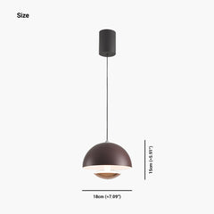 Induction Dome Pendant Light Size