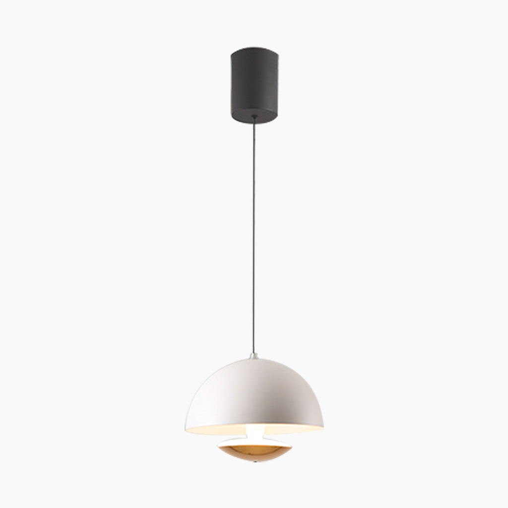 Induction Dome Pendant Light White