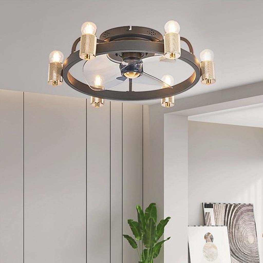 Industrial Ceiling Fan with Light Low Profile