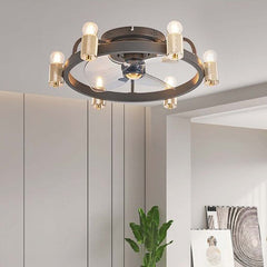 Industrial Ceiling Fan with Light Low Profile