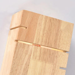 Japandi Unique Wooden LED Wall Lamp Detail
