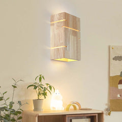 Japandi Unique Wooden LED Wall Lamp Study Room