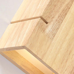Japandi Unique Wooden LED Wall Lamp Wood